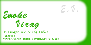 emoke virag business card
