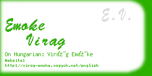 emoke virag business card